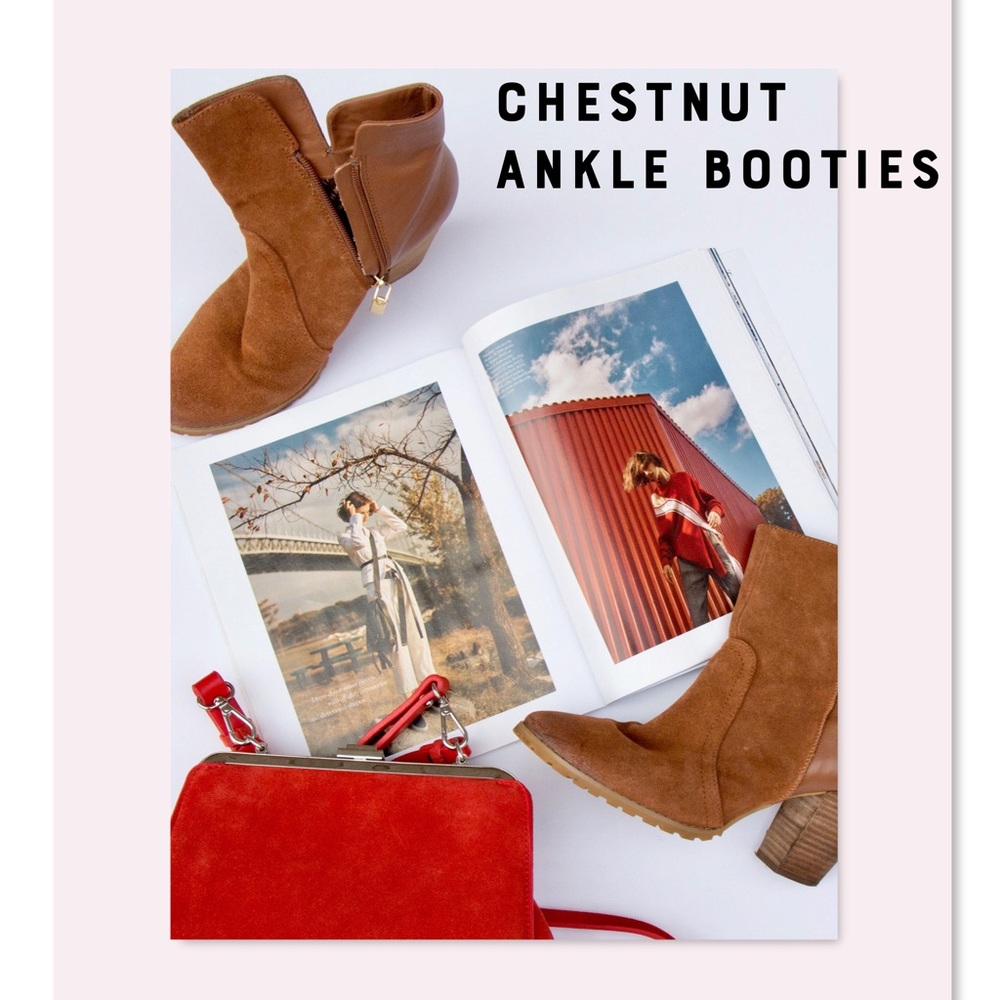 Tahari brown ankle booties